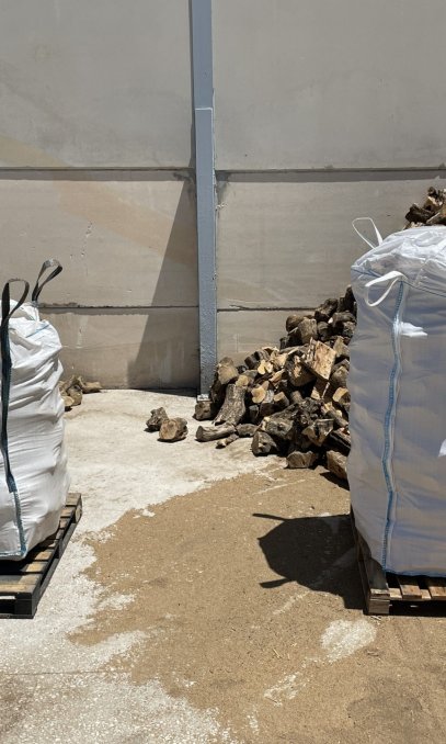 Big bag de leña de olivo